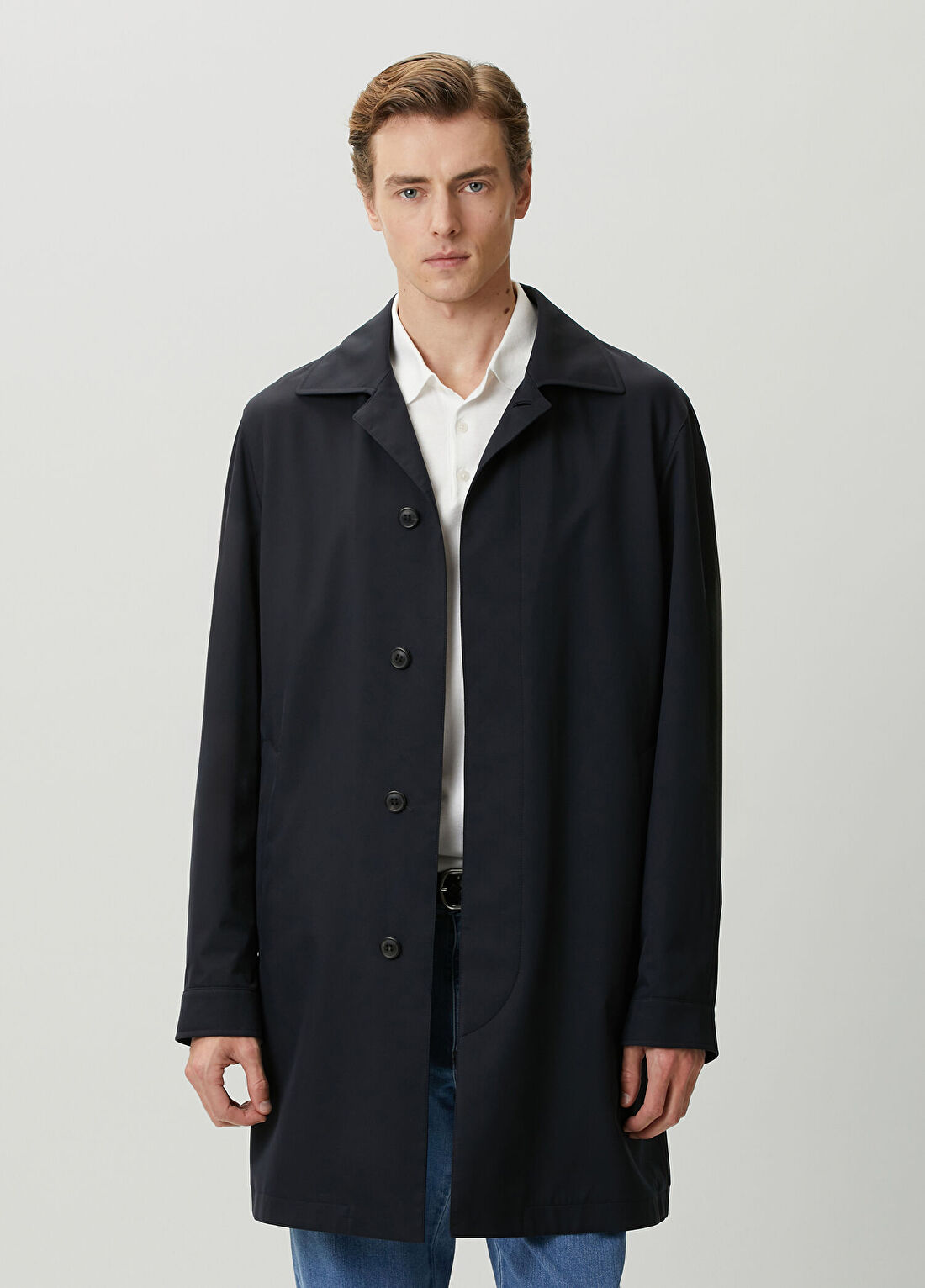 Zegna Lacivert Pardösü