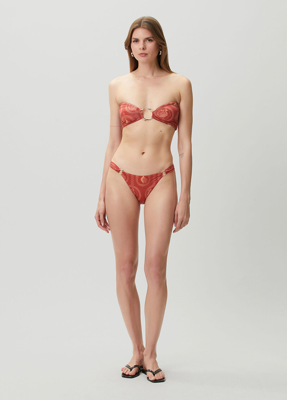 Movom Kaora Kırmızı Desenli Bikini Takımı