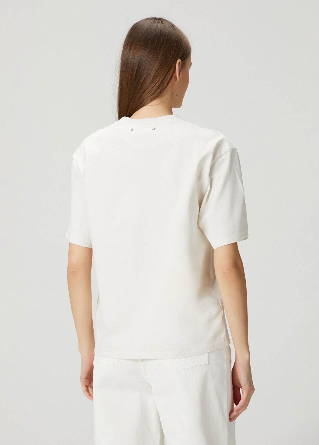 Golden Goose Ekru T-shirt görsel 4