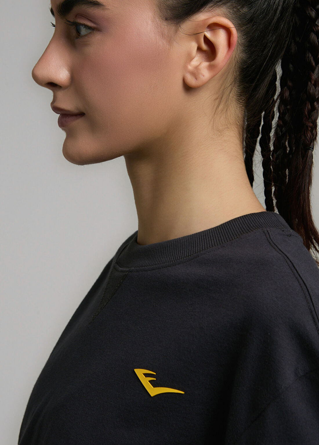 Everlast Classics Wmn Comfort Füme Kısa Kollu Kadın Crop T-shirt görsel 3