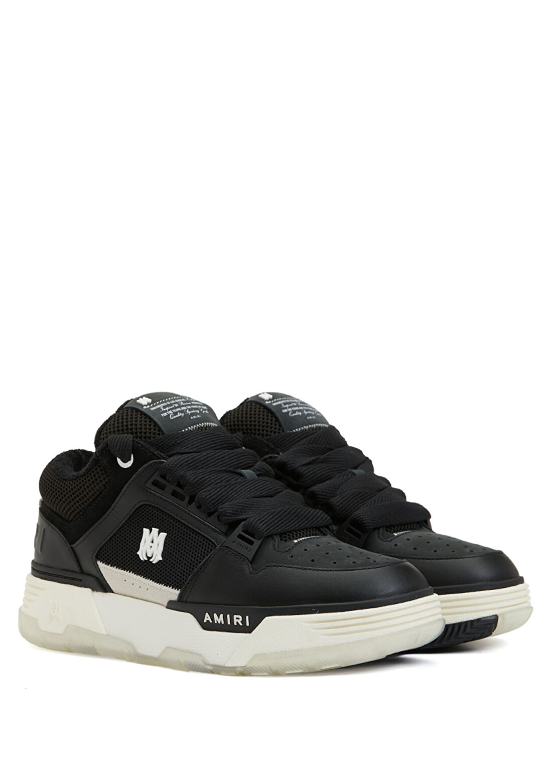 Amiri MA-1 Siyah Erkek Deri Sneaker görsel 2
