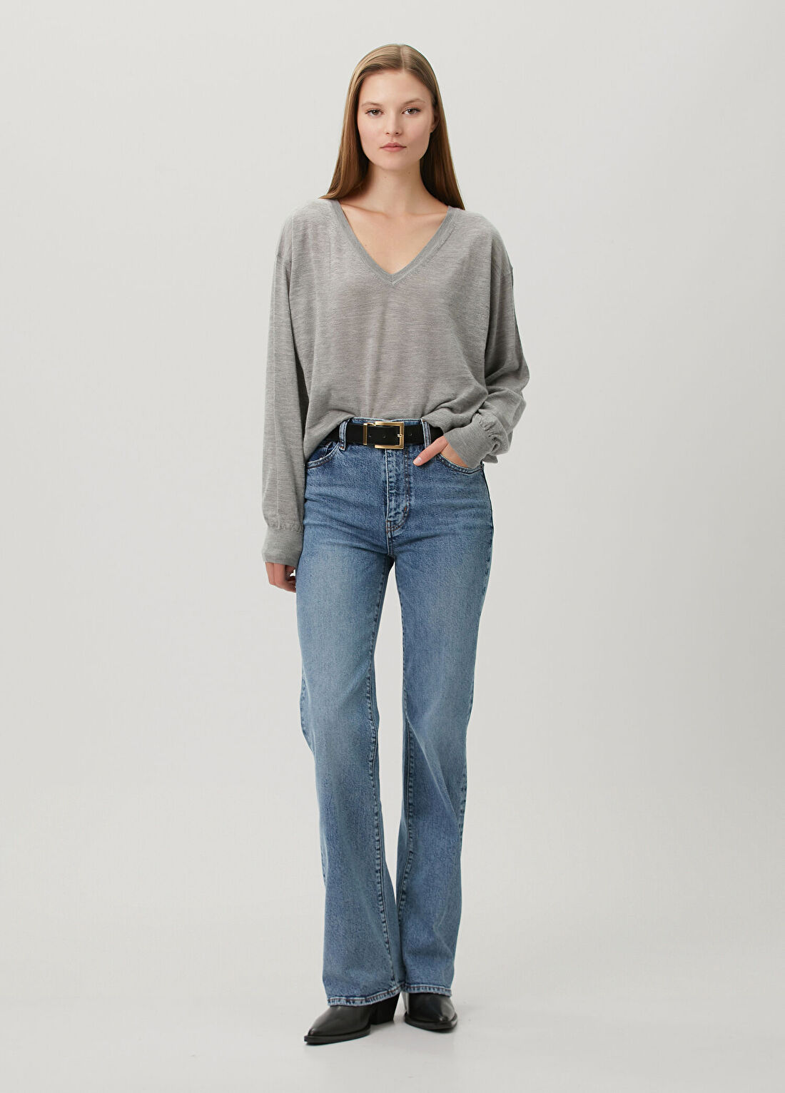 Frame Denim Gri Kaşmir Triko görsel 2