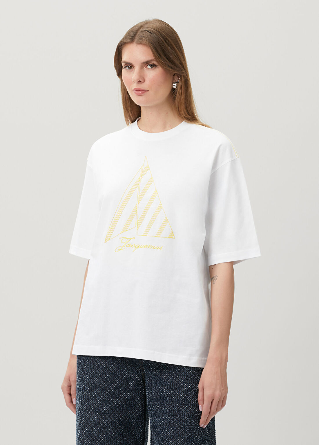 Jacquemus Beyaz Baskılı T-shirt