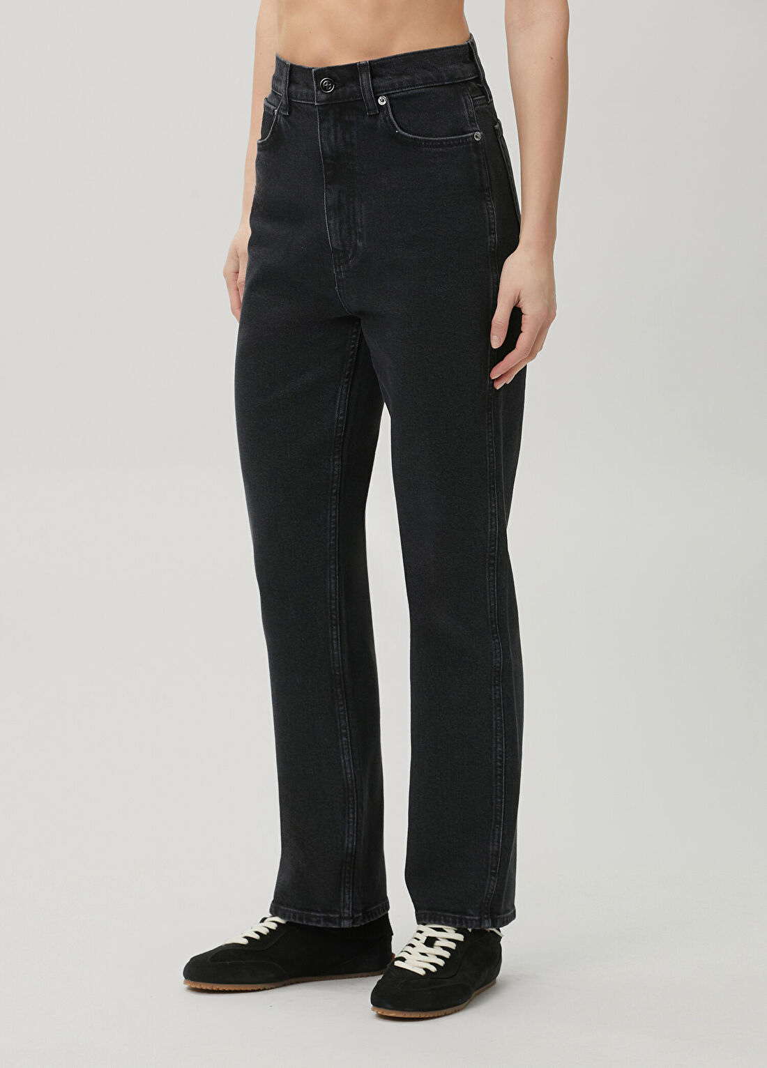 Anine Bing Siyah Jean Pantolon görsel 3