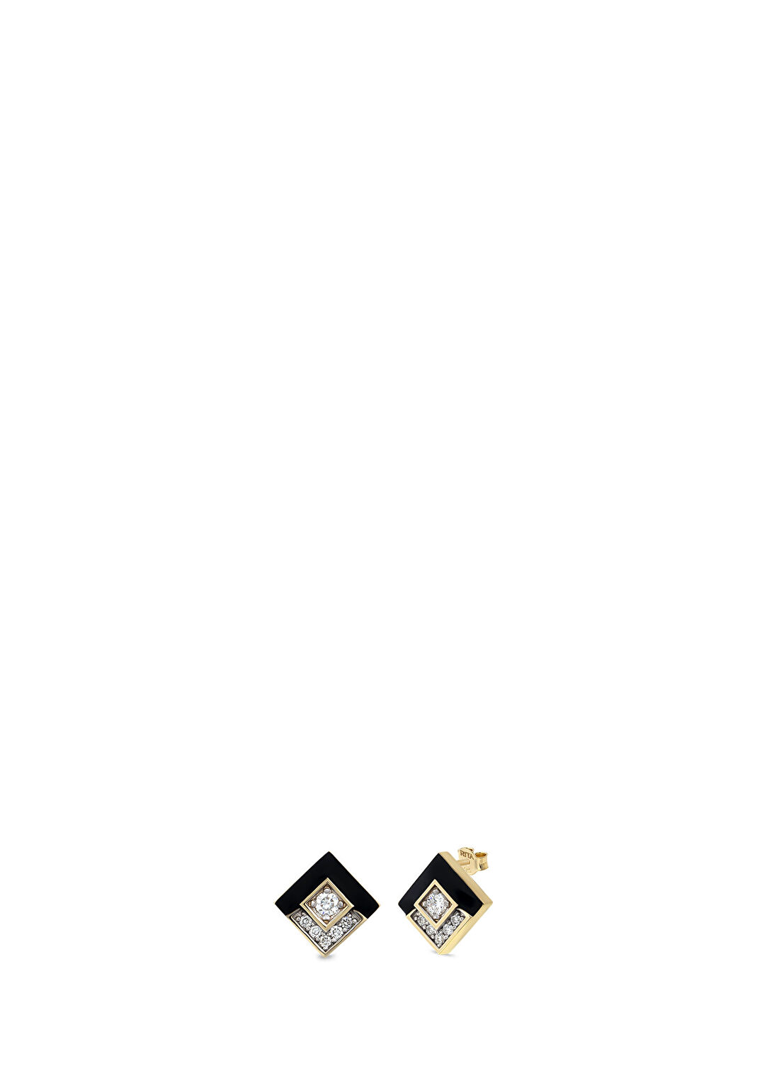 RITA Fine Jewelry Cubic 14 Ayar Altın Kadın Pırlanta Küpe