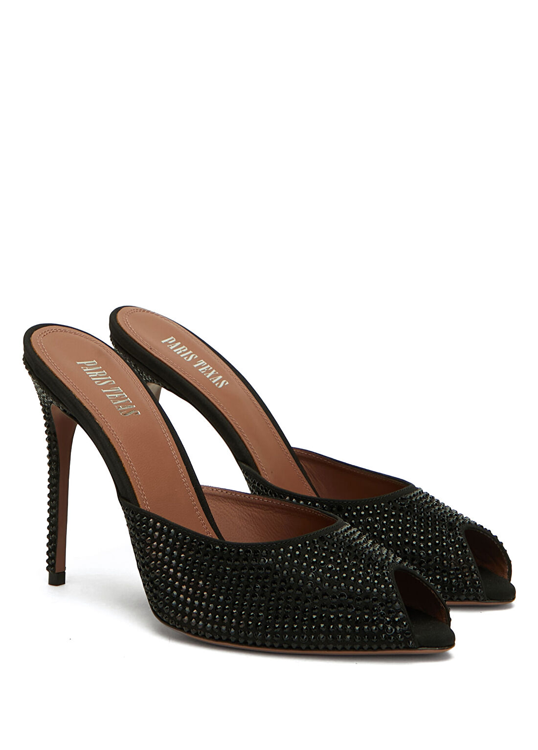 Paris Texas Vera Siyah Kadın İpek Terlik görsel 2