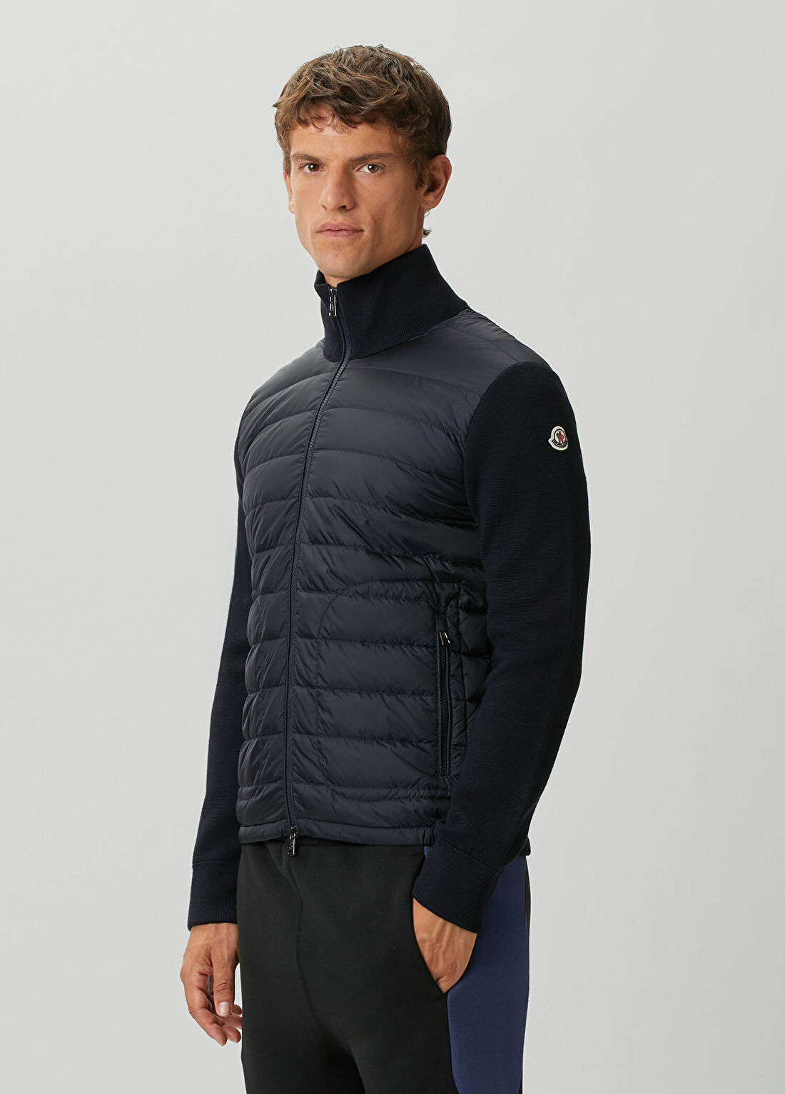 Moncler Lacivert Yün Mont görsel 3