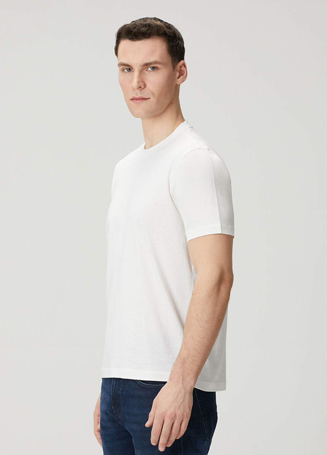 Slowear Beyaz Basic T-shirt görsel 3