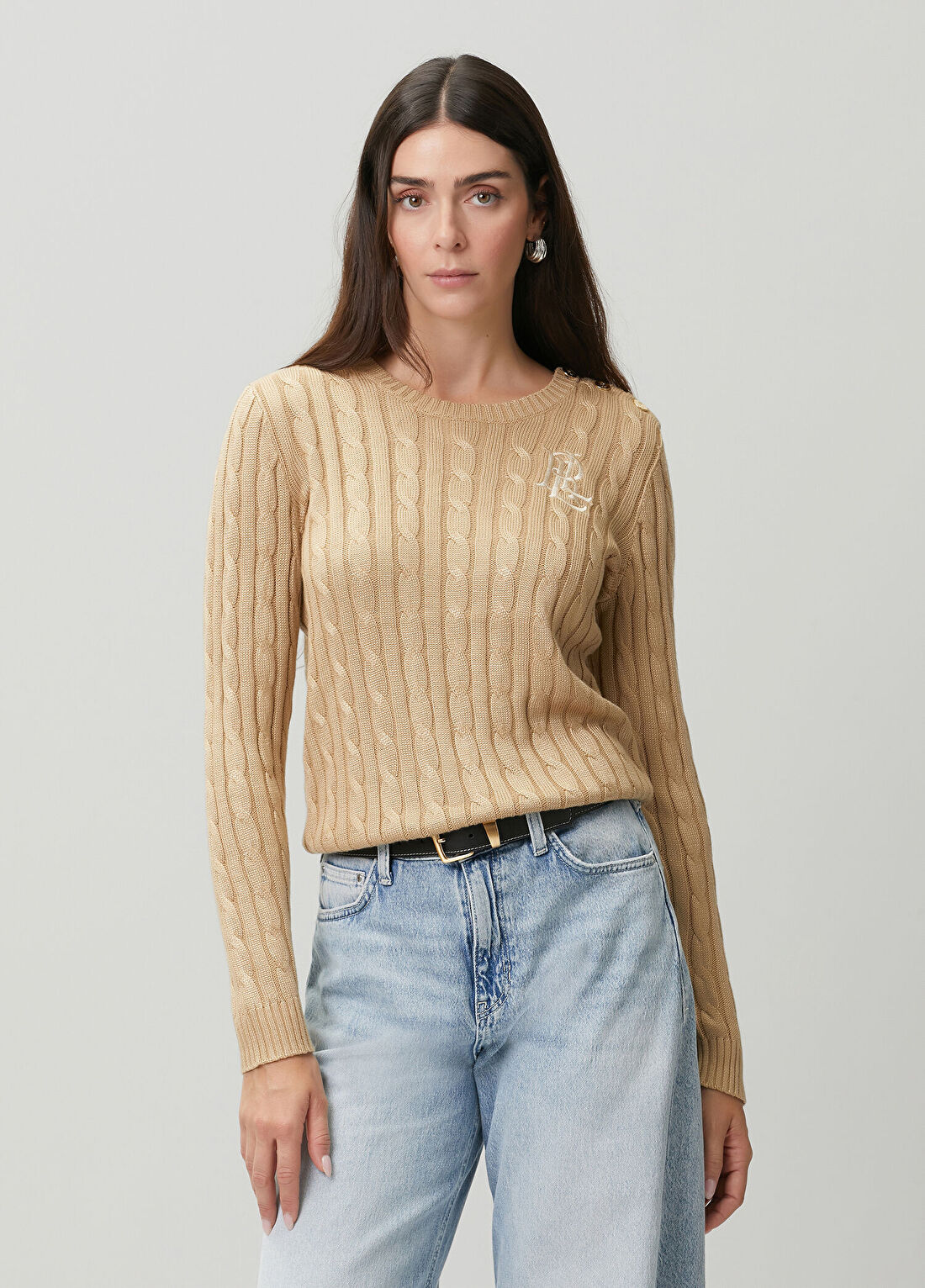 Lauren Ralph Lauren Camel Saç Örgü Kazak
