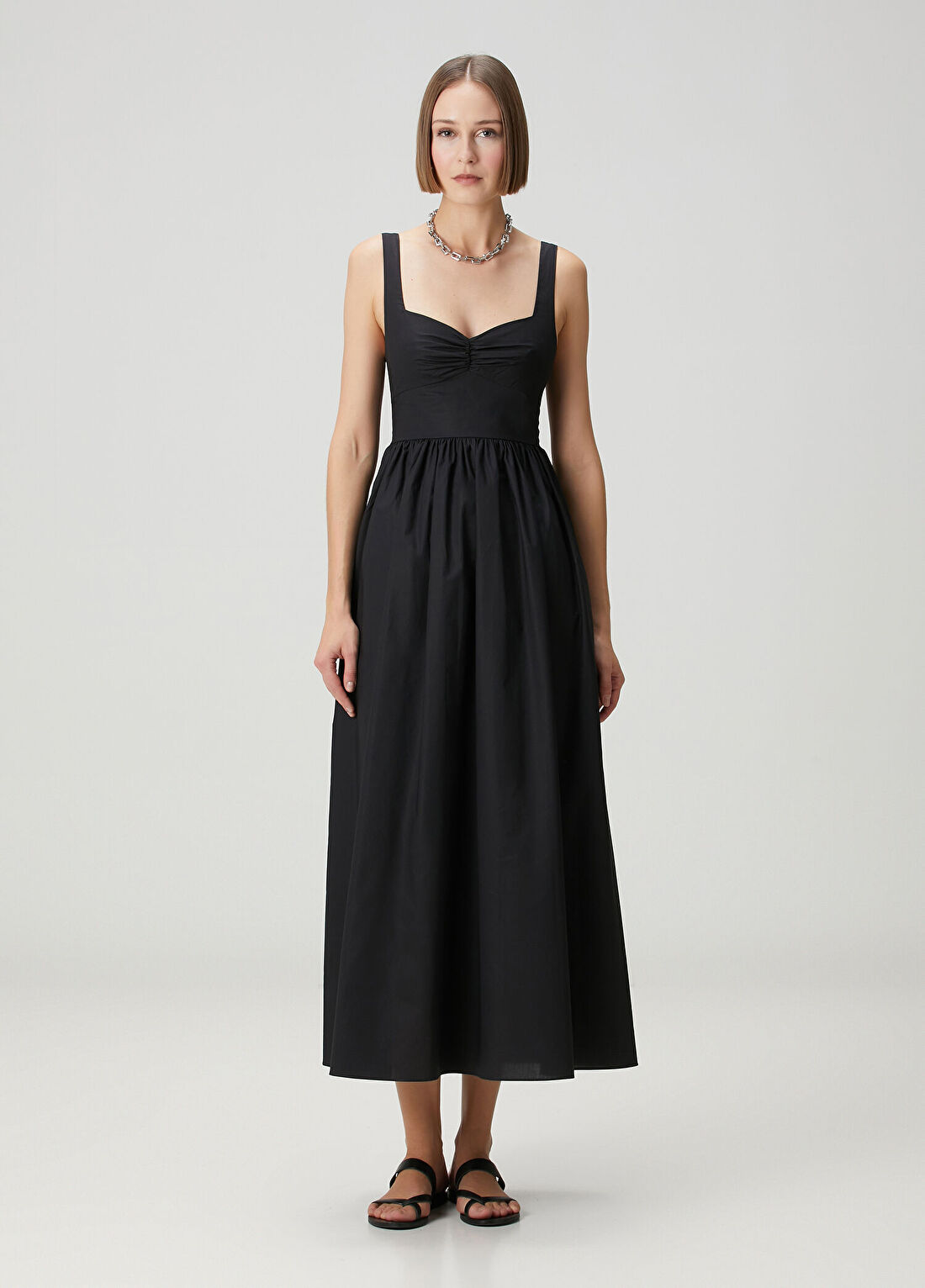 Matteau Swim Siyah Midi Plaj Elbisesi
