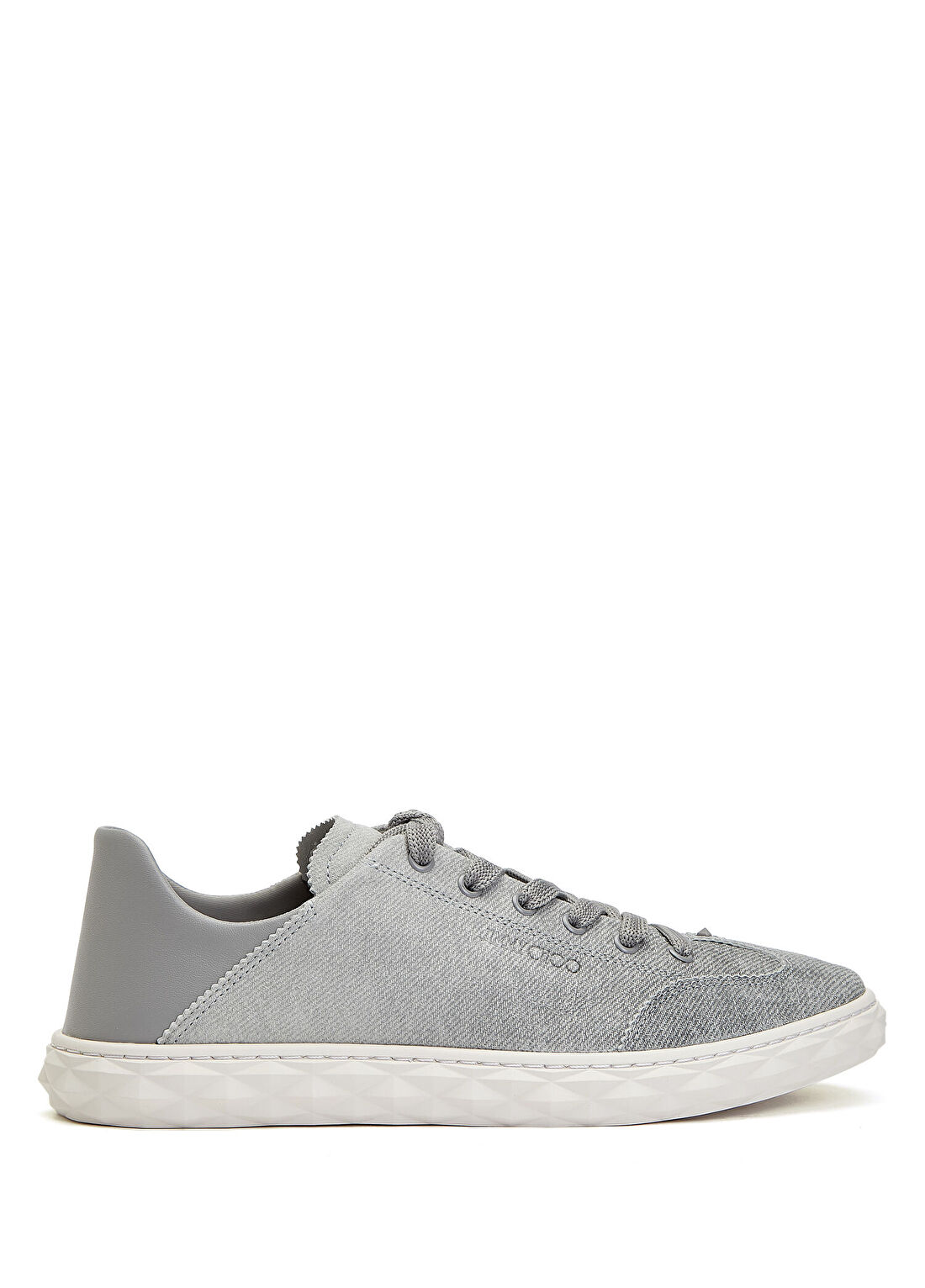 Jimmy Choo Diamond Flex Gri Erkek Deri Sneaker