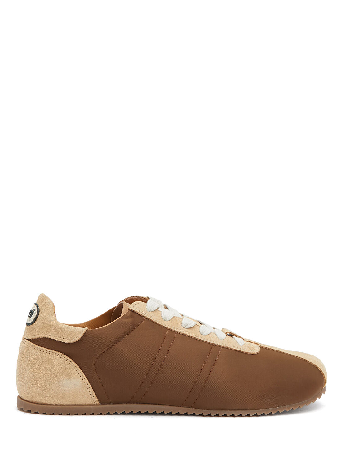 Ami Paris Kahverengi Ekru Erkek Deri Sneaker
