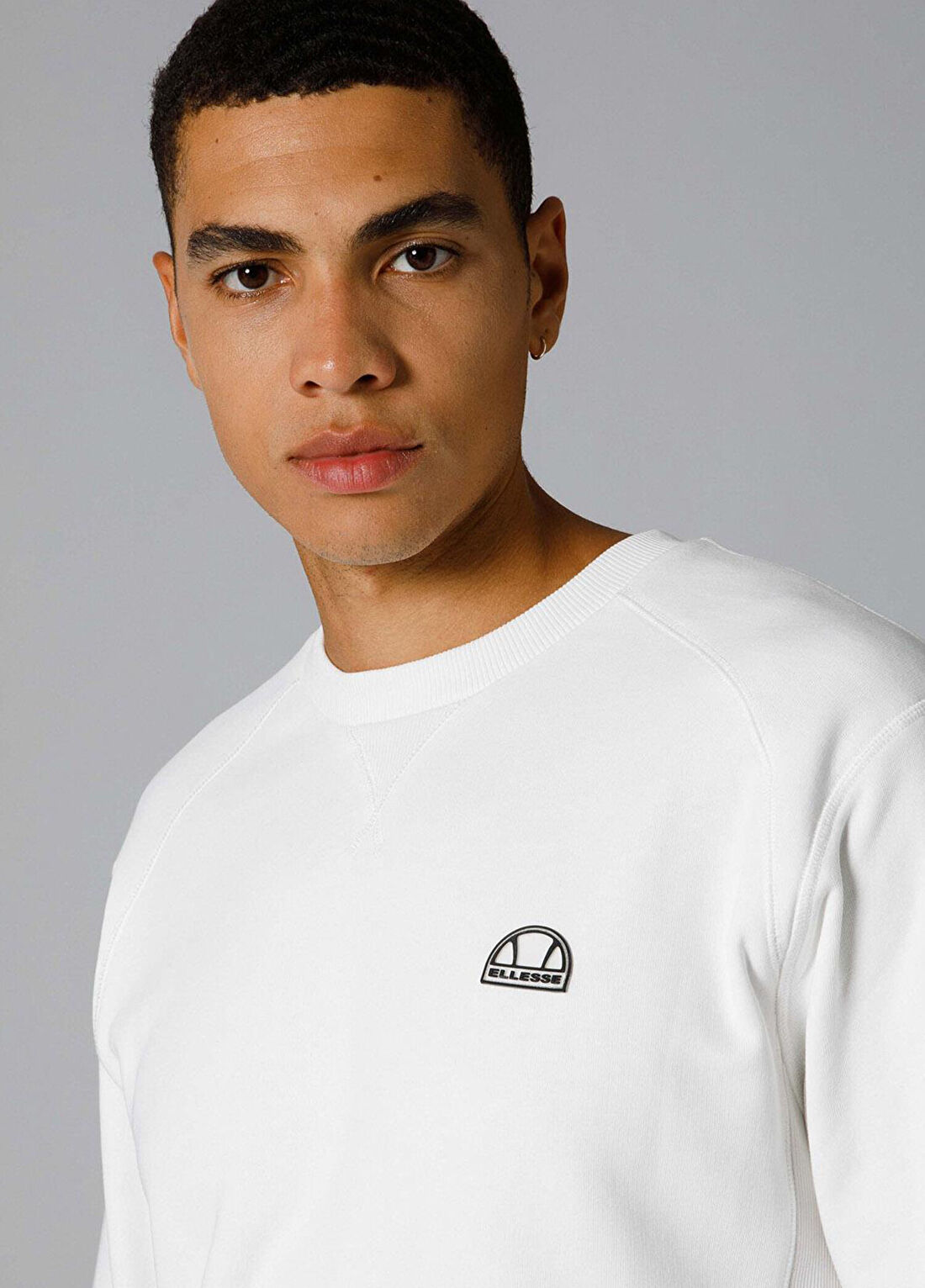 Ellesse Beyaz Erkek Sweatshirt EM282-OF görsel 3