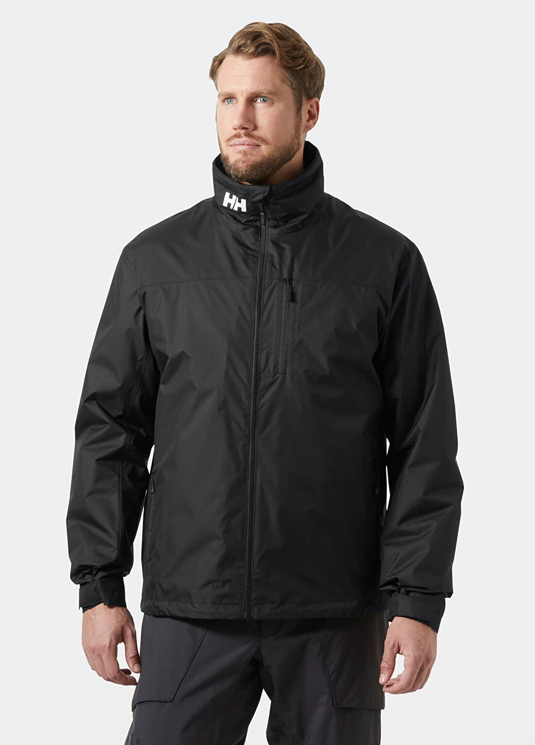 Helly Hansen Crew Hooded Pile Siyah Erkek Spor Mont görsel 2