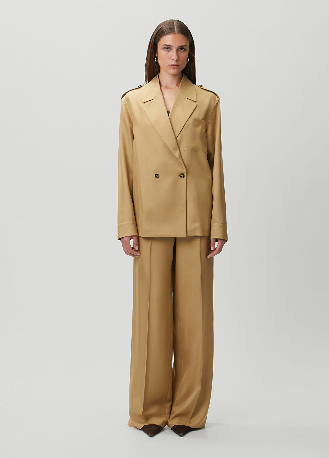 Retori Camel İpek Pantolon