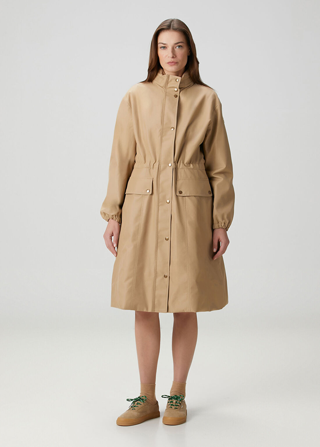 Moncler Rhododendron Long Bej Pardösü görsel 2