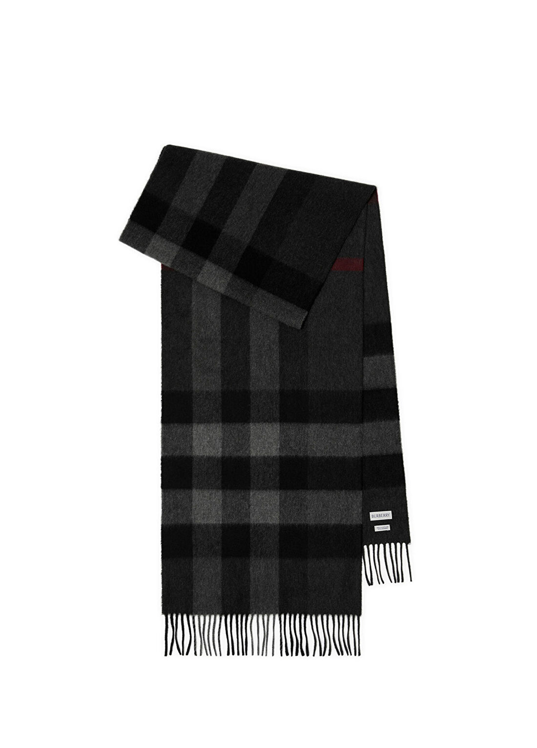 Burberry Check Gri Kaşmir Kadın Atkı