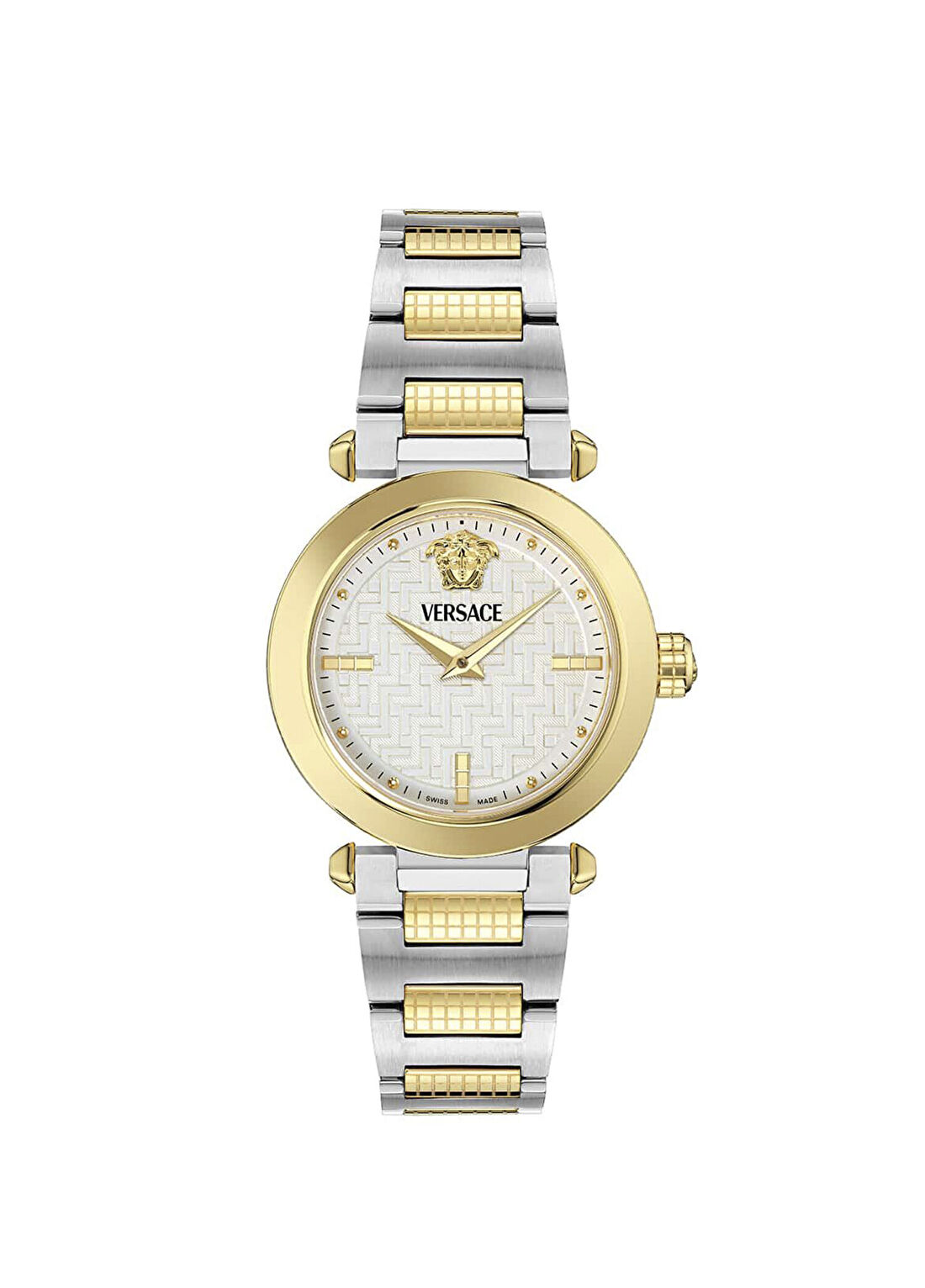 Versace VRSCVE5B00325 Altın Rengi Metalik Gri Çelik Kadın Kol Saati