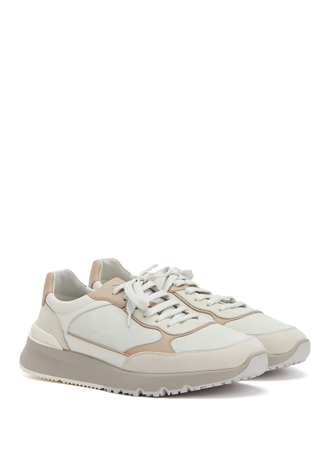 Brunello Cucinelli Bej Erkek Deri Sneaker görsel 2