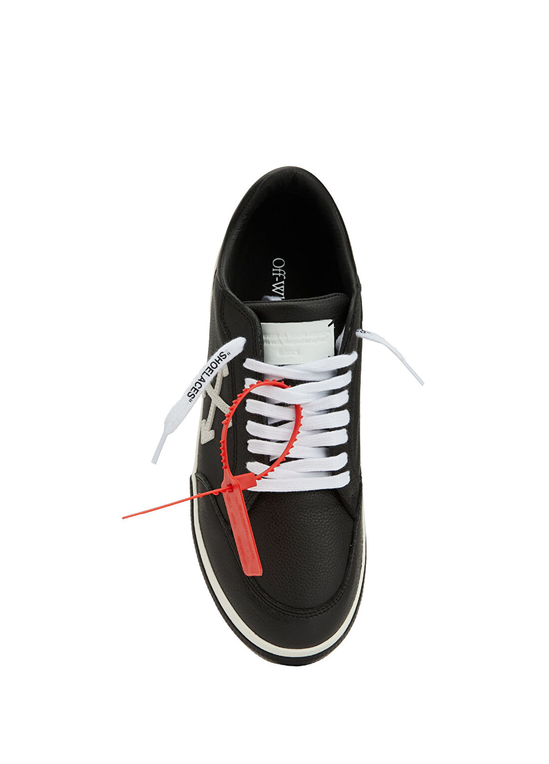 Off-White Vulcanized Siyah Erkek Deri Sneaker görsel 4