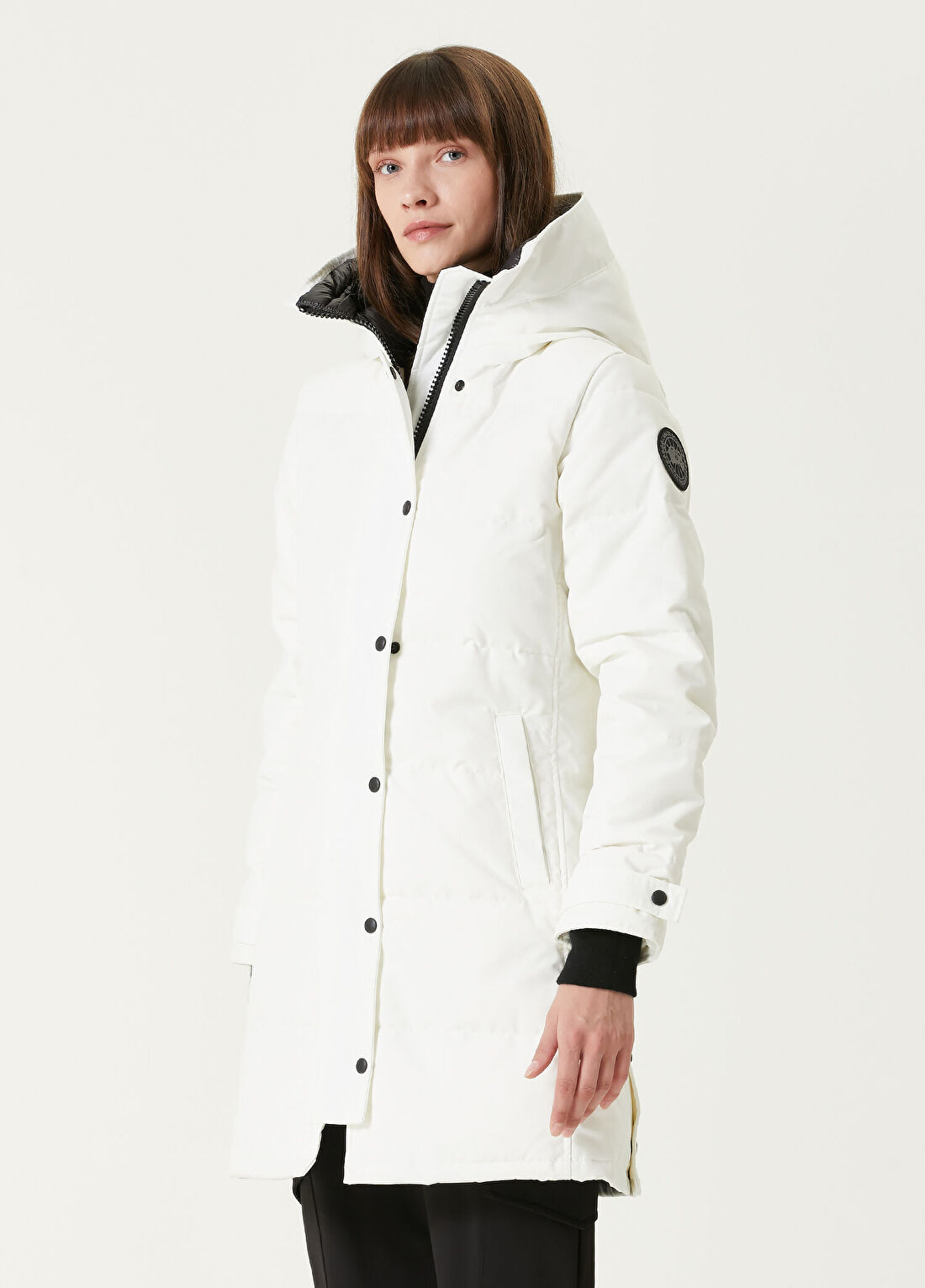Canada Goose Shelburne Beyaz Kapüşonlu Parka