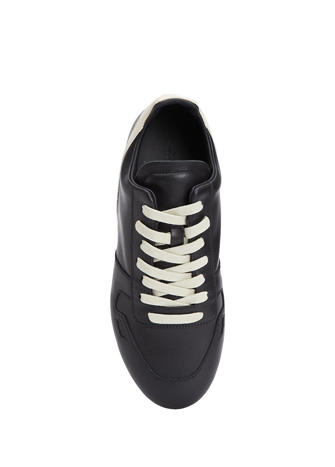 Rick Owens Siyah Kadın Deri Sneaker görsel 4