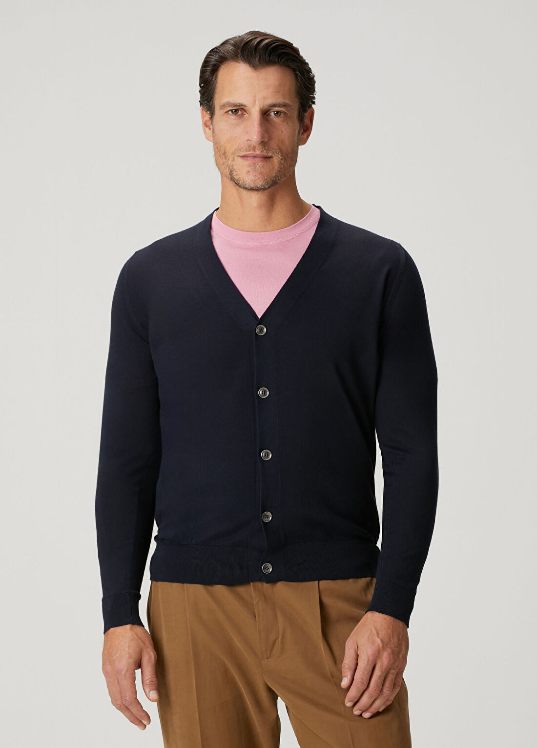 John Smedley Berna Lacivert Triko Hırka