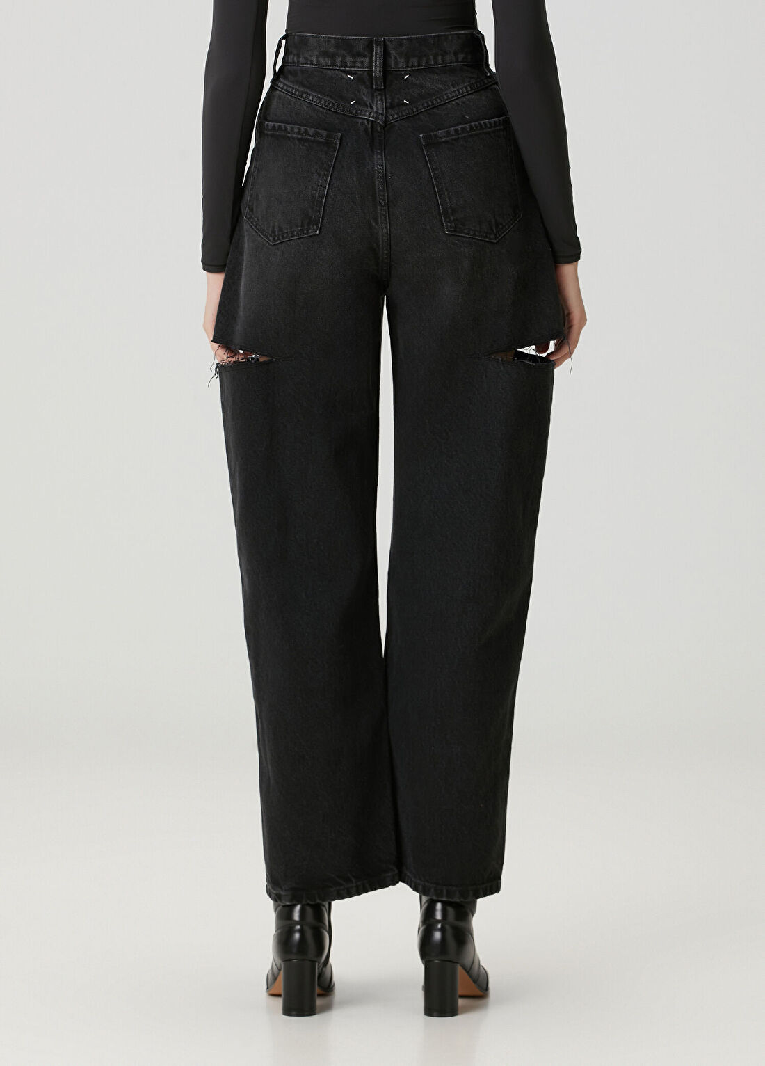 Maison Margiela Siyah Jean Pantolon görsel 4