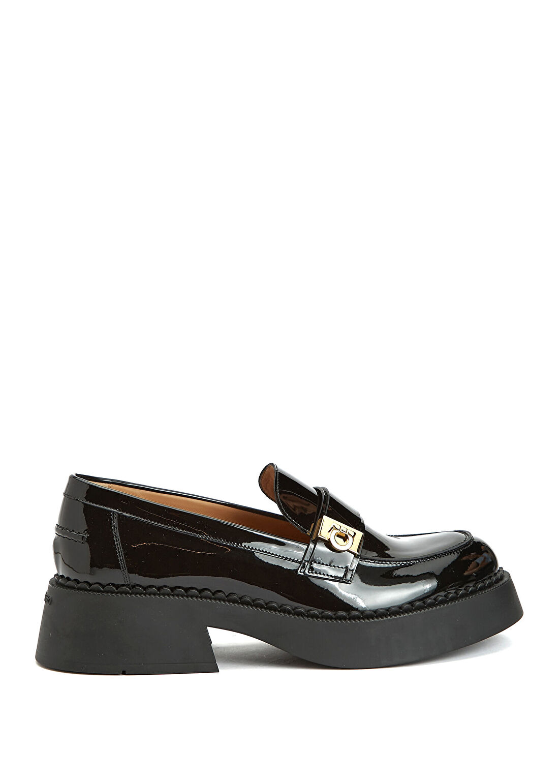 Ferragamo Caminia Siyah Kadın Deri Loafer