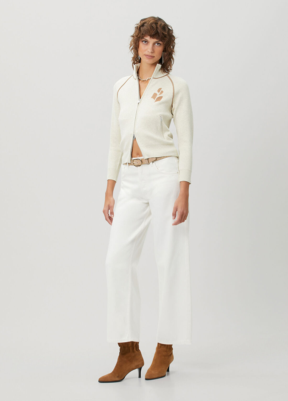 Marant Etoile Lanya Camel Gri Hırka görsel 2