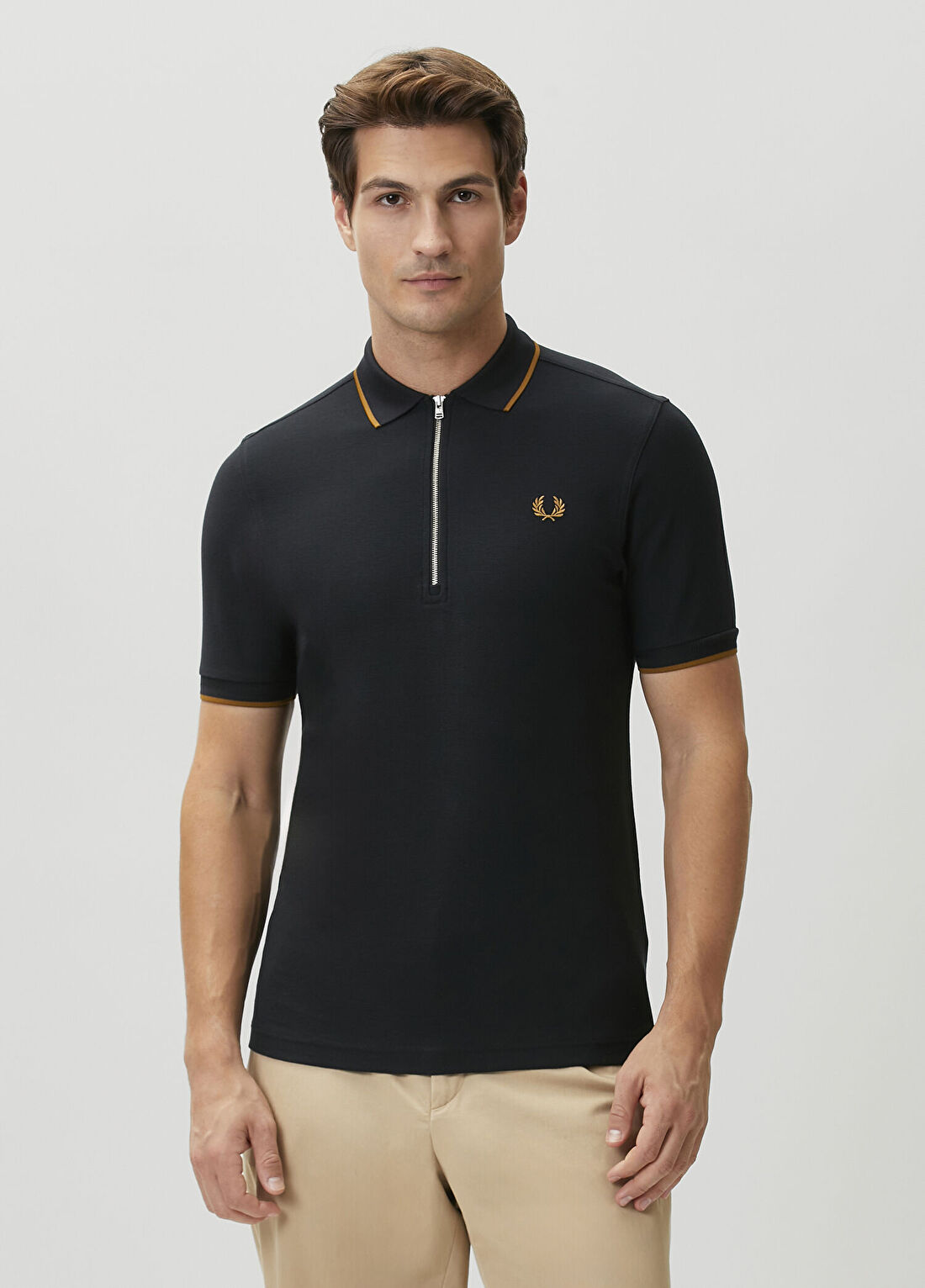 Fred Perry Siyah Polo Yaka Pike T-shirt