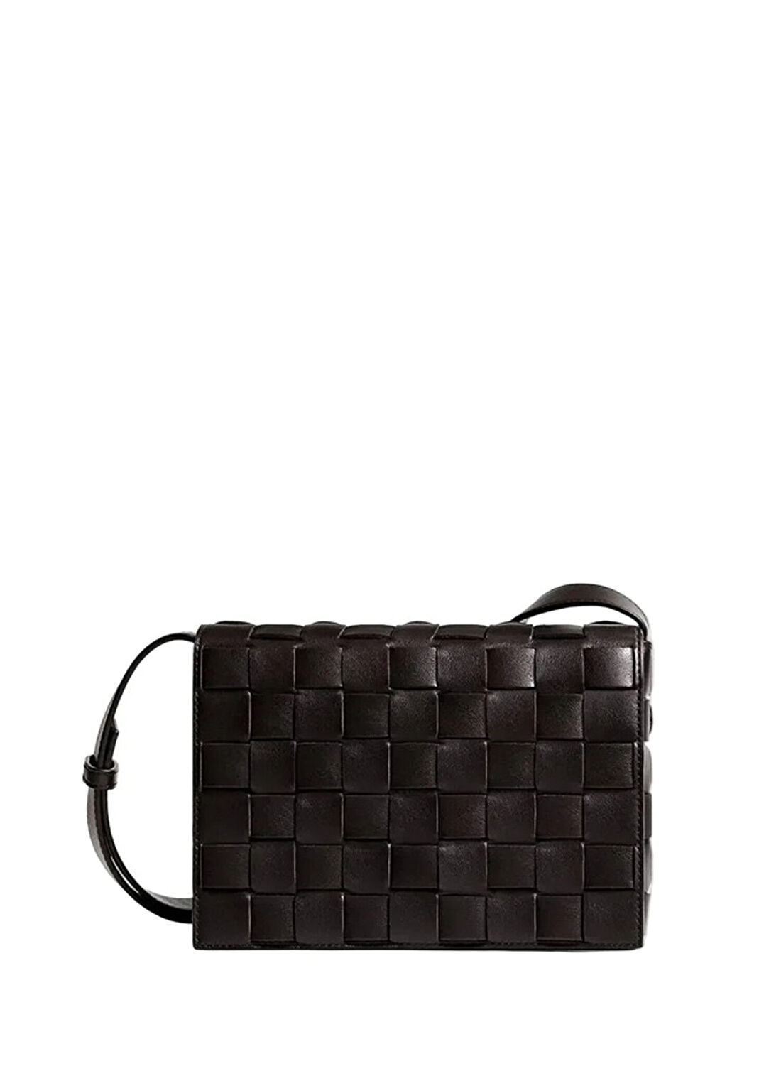 Bottega Veneta Orto Kahverengi Erkek Deri Çapraz Çanta
