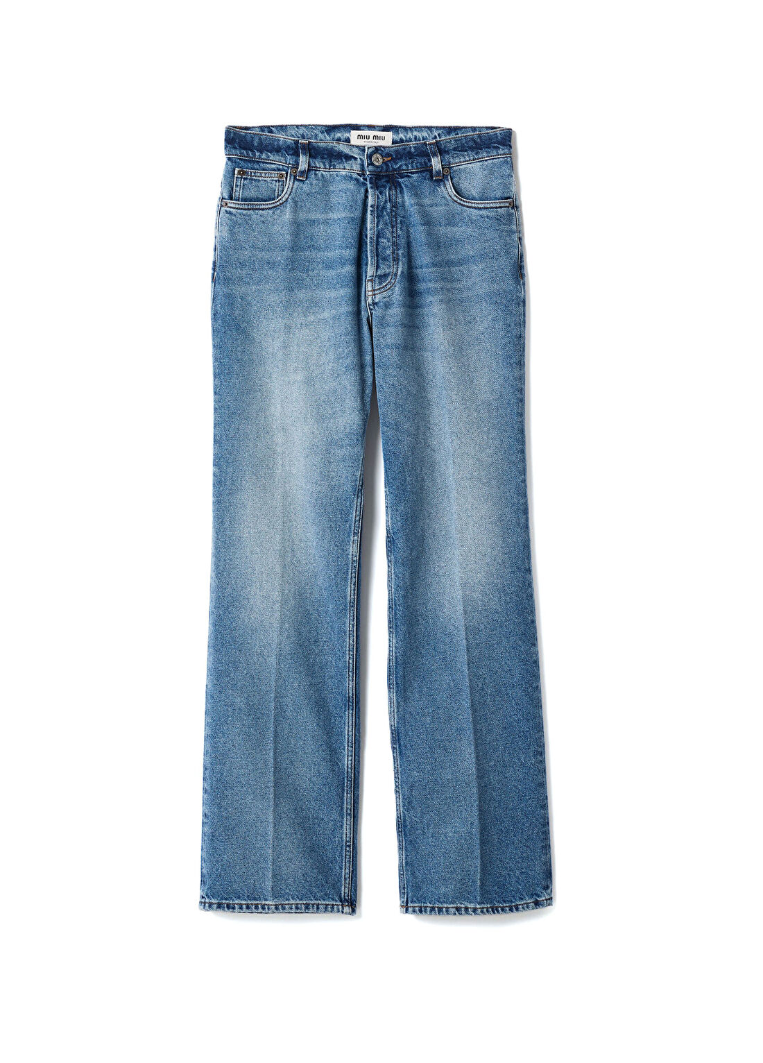 Miu Miu Mavi Yıkanmış Denim Kadın Jean Pantolon