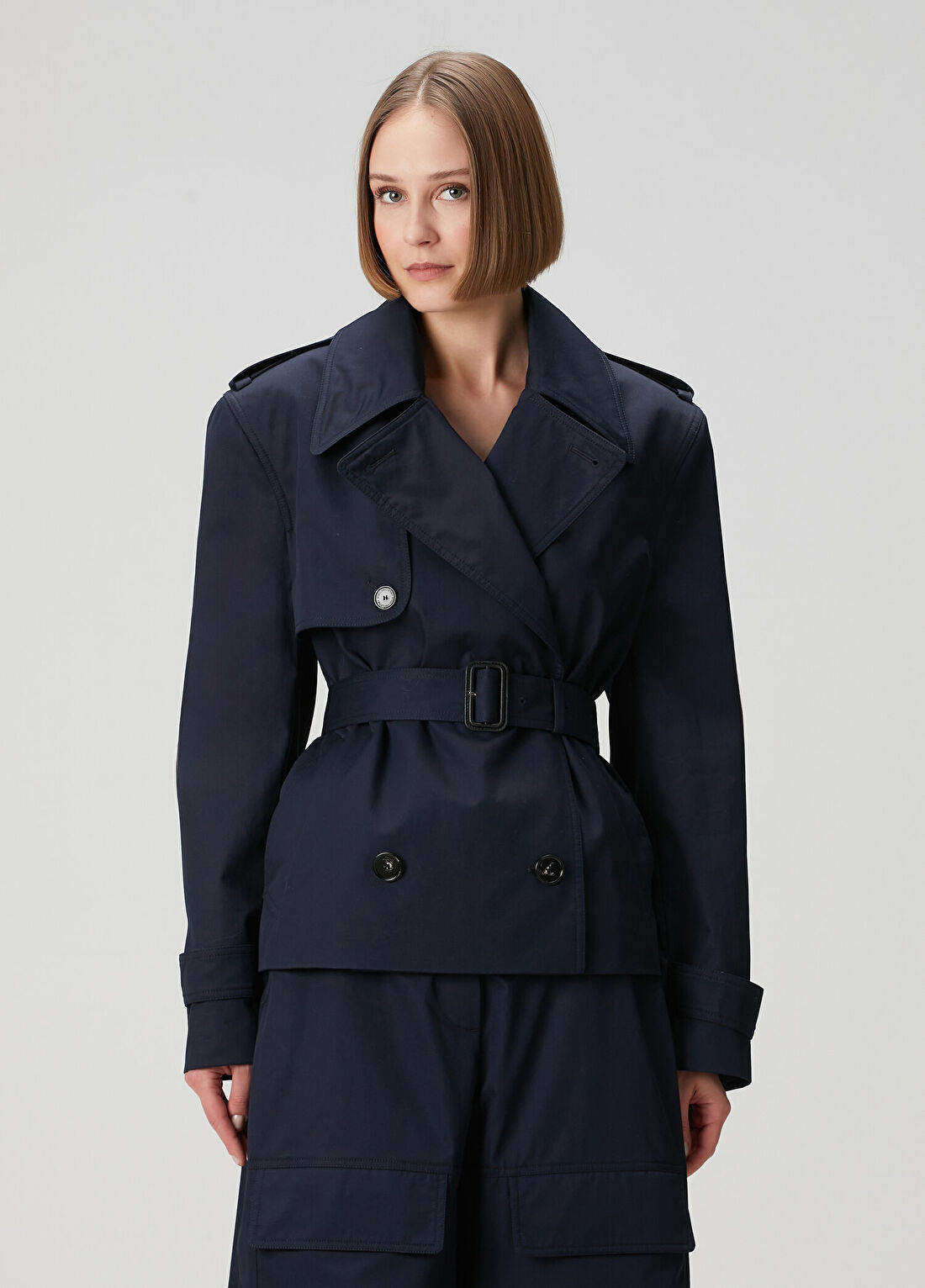 Stella McCartney Lacivert Pardösü