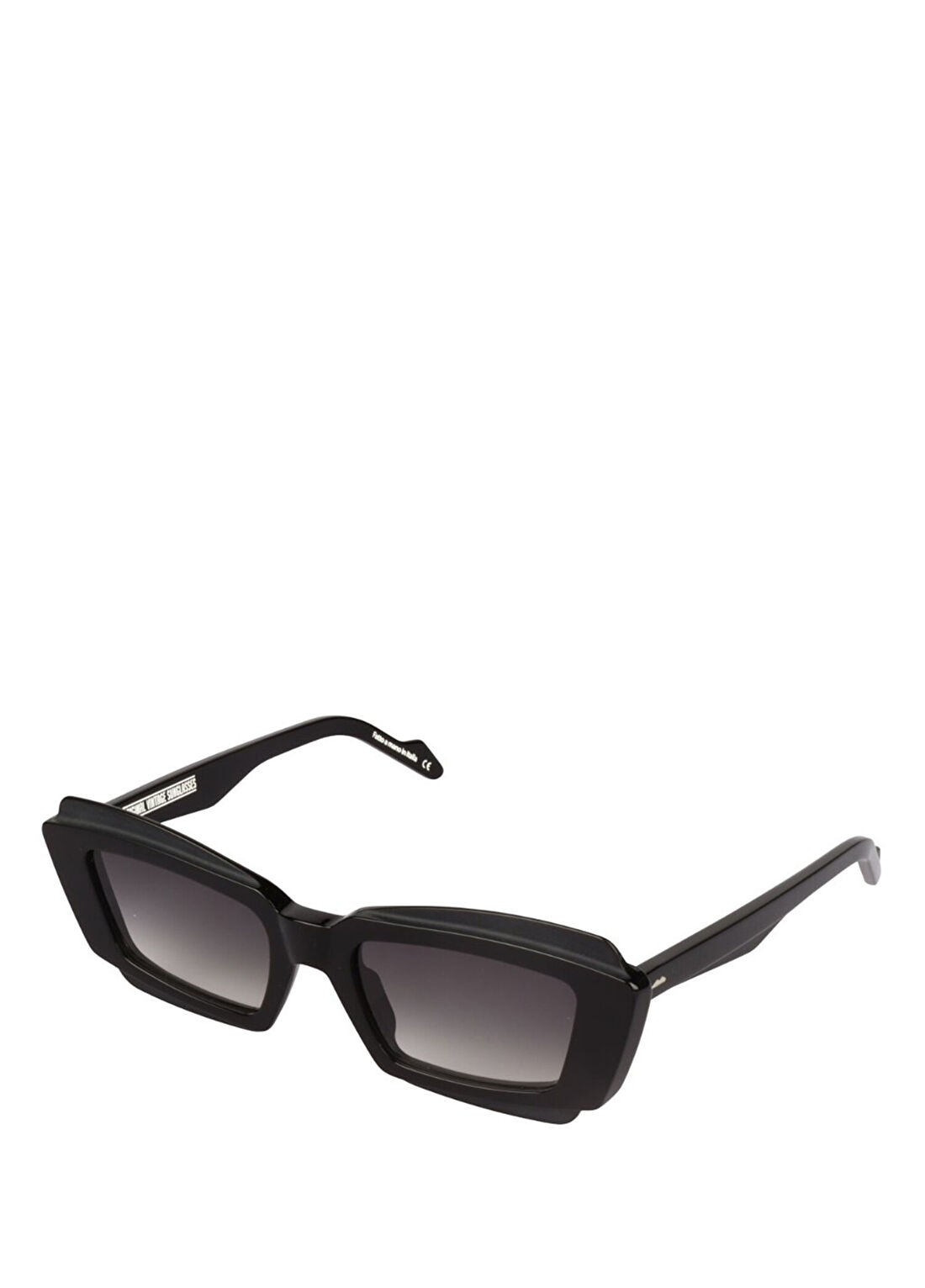 Original Vintage Sunglasses Gloss Double GD 01 Black Asetat Unisex Güneş Gözlüğü