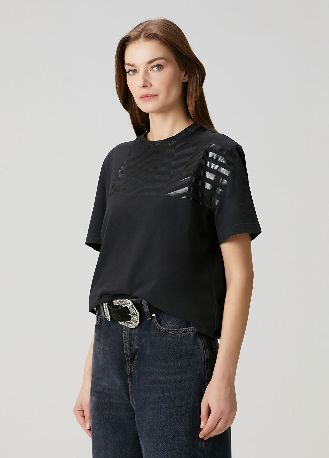 Golden Goose Siyah Baskılı T-shirt