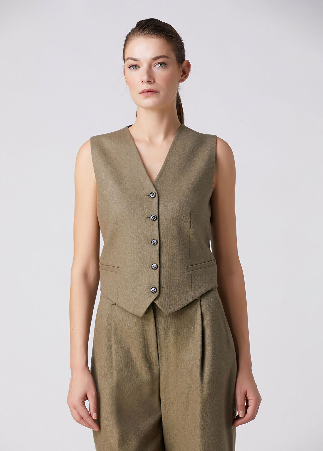 Beymen Collection Haki Yün Yelek