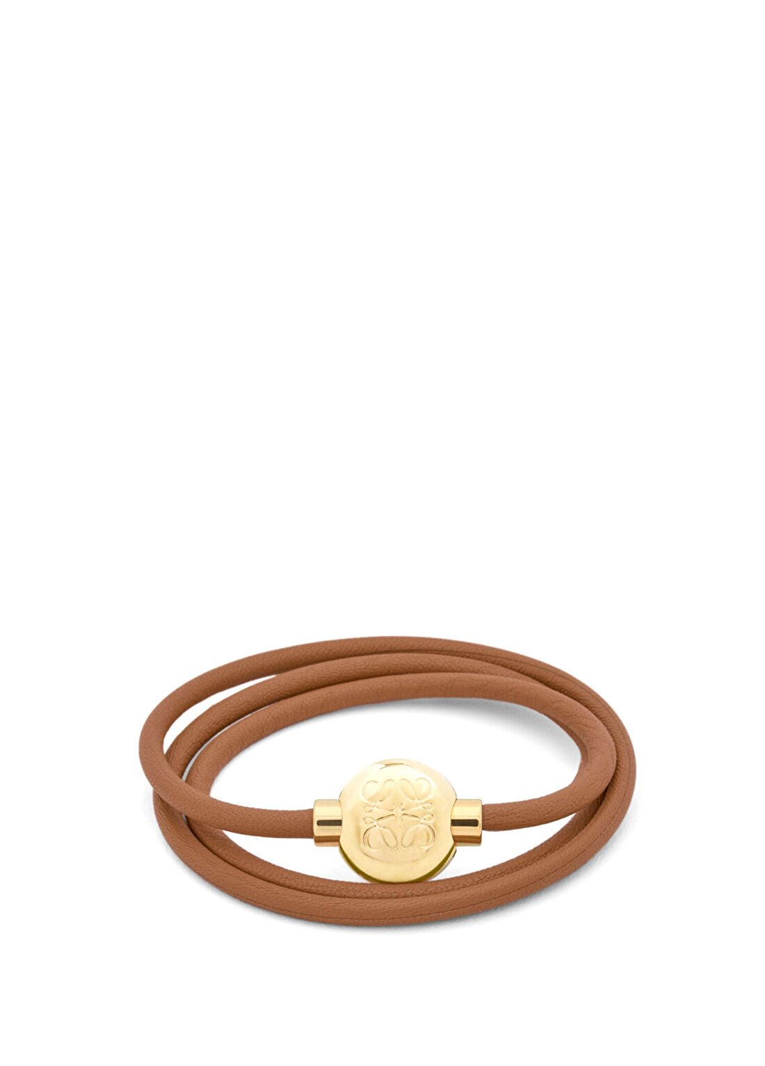 Loewe Pebble Taba Gold Kadın Deri Bileklik