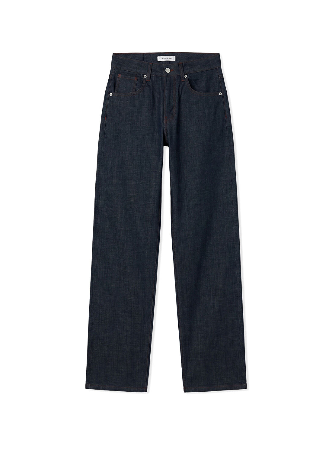 Lacoste Koyu Mavi Regular Fit Kadın Jean Pantolon görsel 3