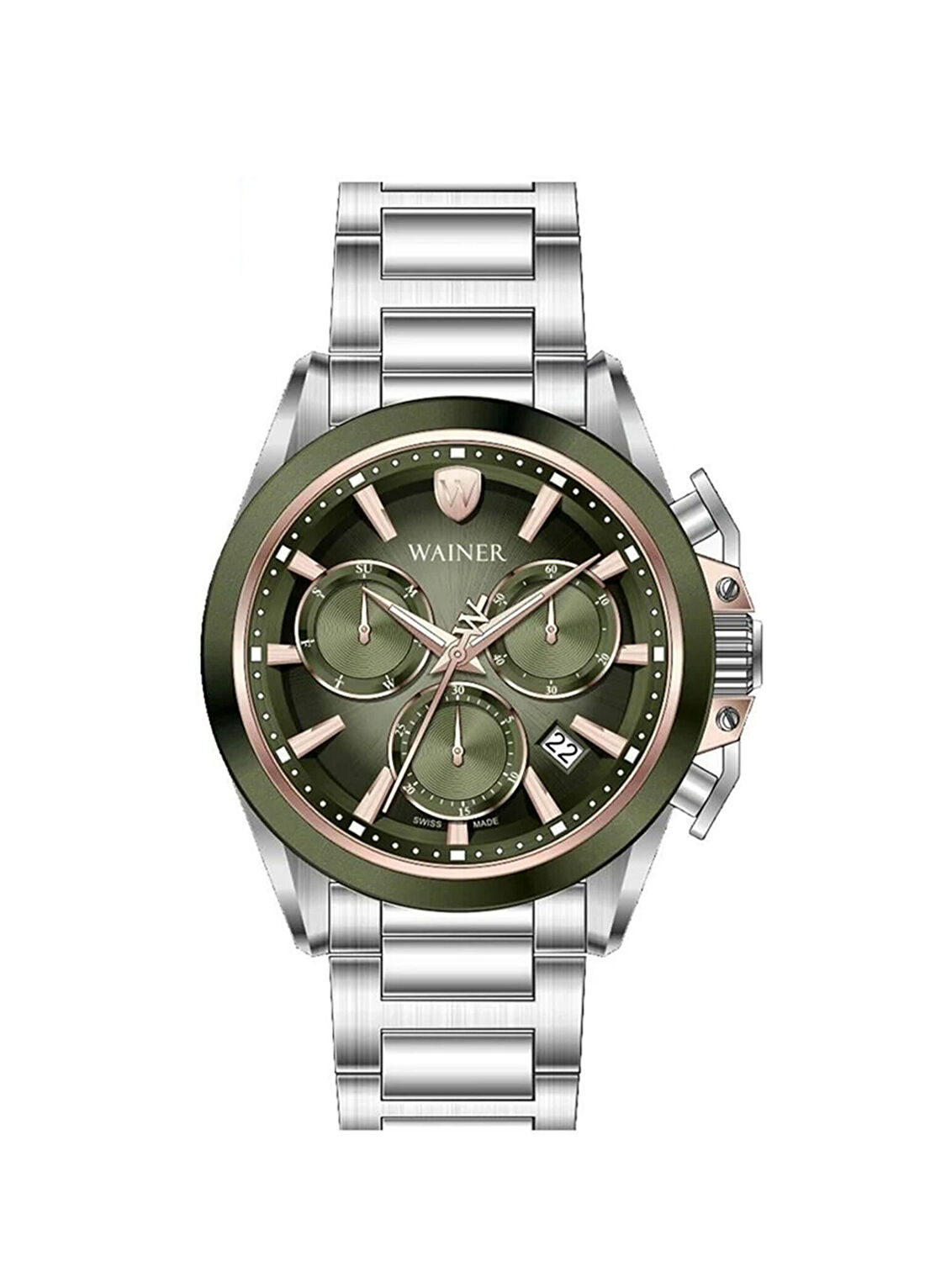 Wainer WA.16100-A Gri Çelik Erkek Kol Saati