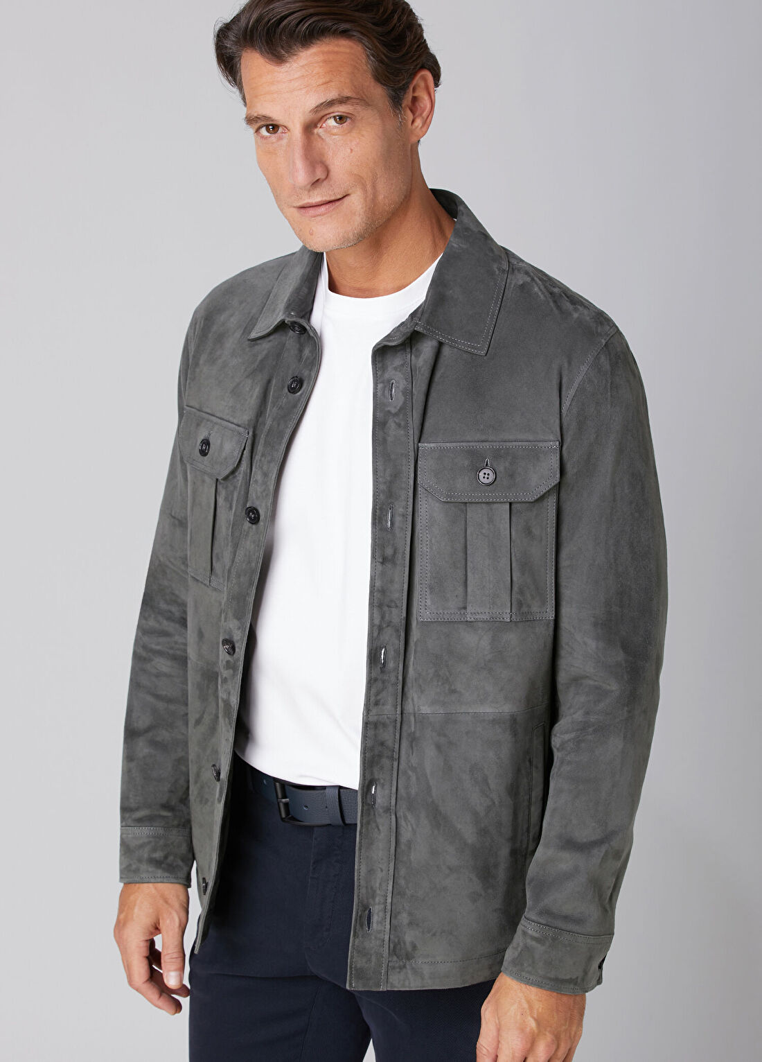 Beymen Collection Yeşil Süet Gömlek