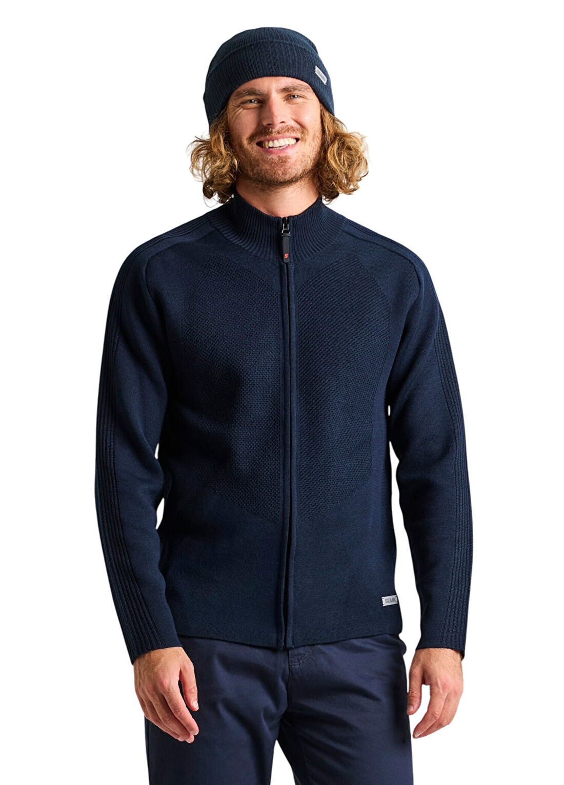 Slam Techknit Cardigan Mavi Erkek Spor Ceket