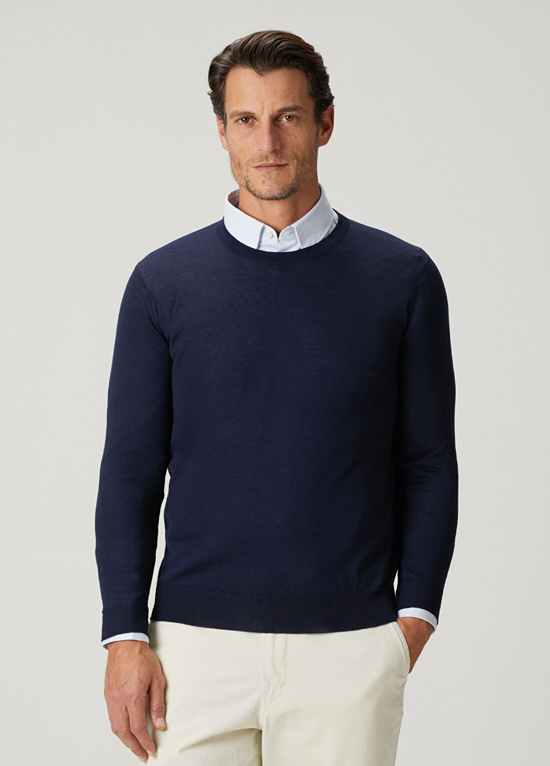John Smedley Darle Lacivert Yün Kazak