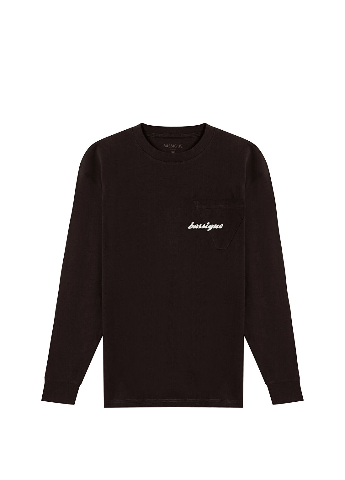 Bassigue Kahverengi Retro Nakışlı Uzun Kollu Erkek T-Shirt