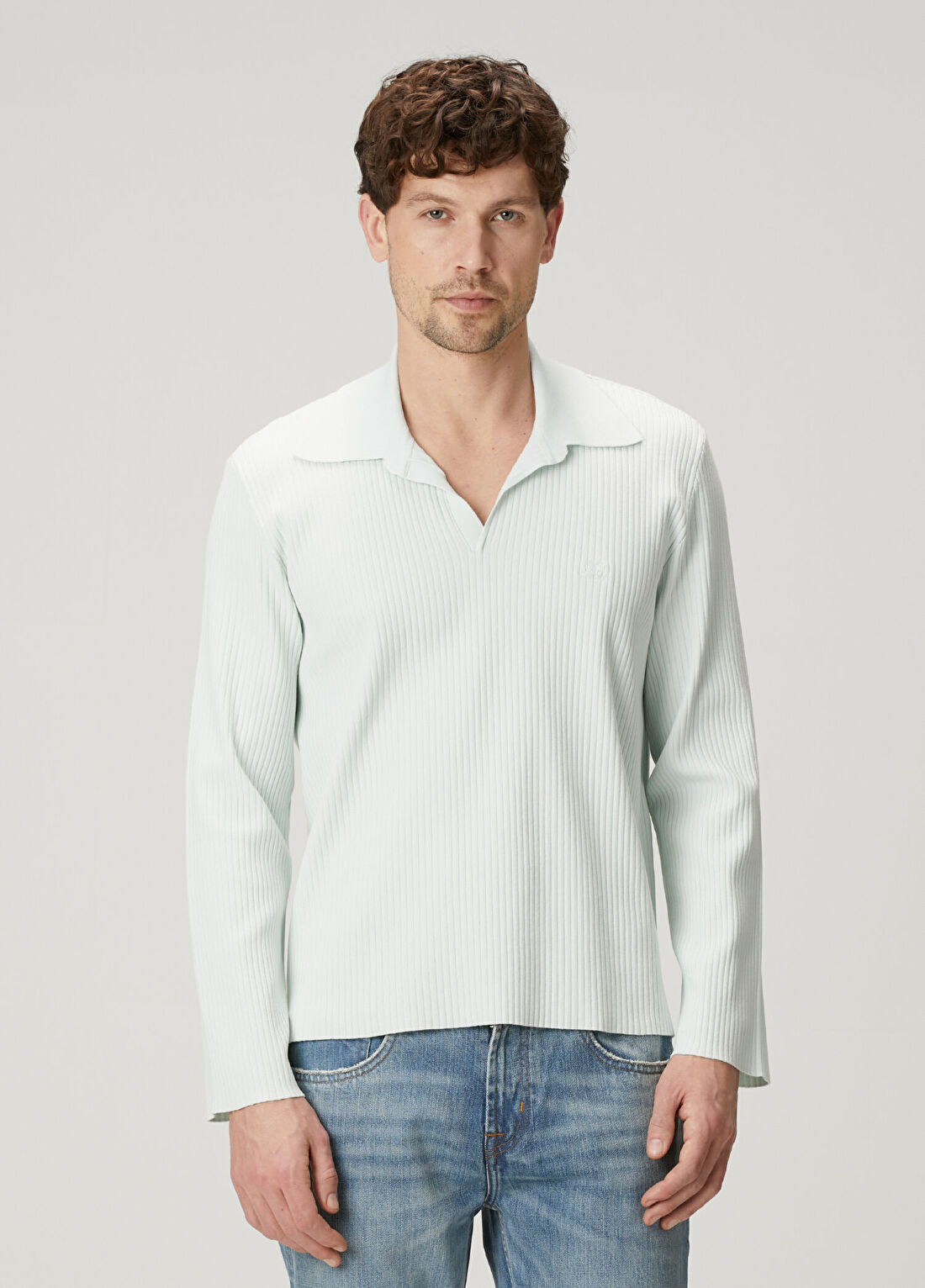 Courreges Açık Yeşil Polo Yaka Triko