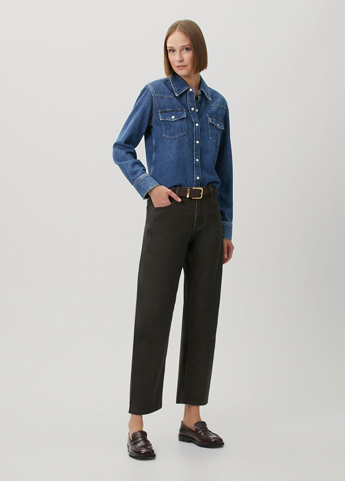 Mithridate Kahverengi Straight Leg Jean Pantolon