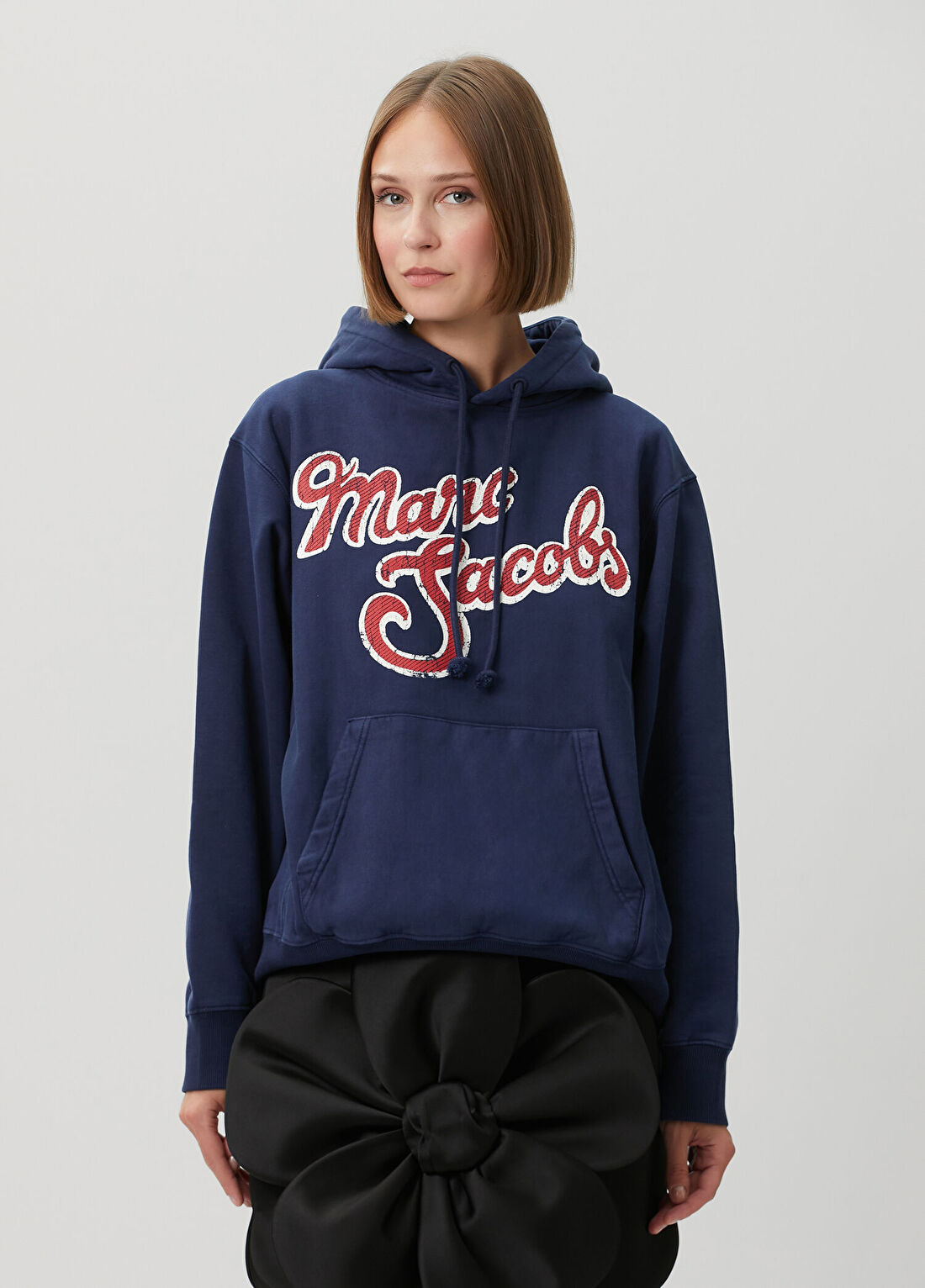 Marc Jacobs Lacivert Kapüşonlu Logolu Sweatshirt