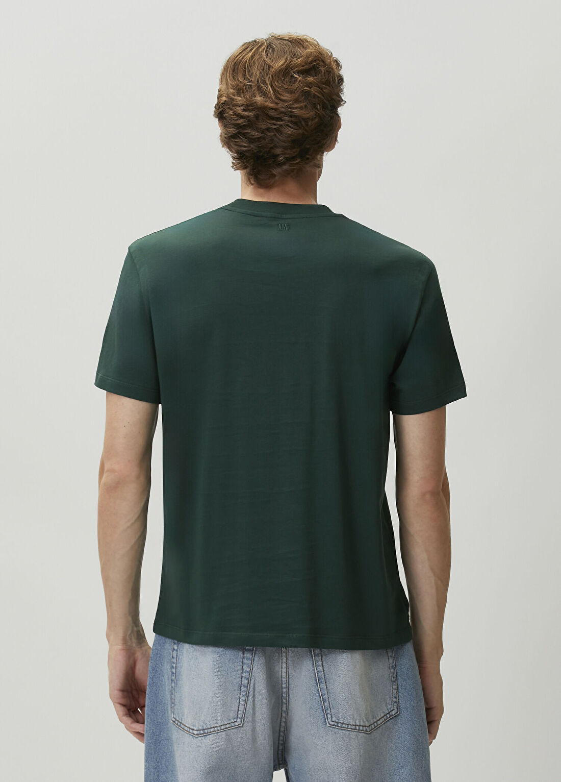 Ami Paris Yeşil Basic T-shirt görsel 4