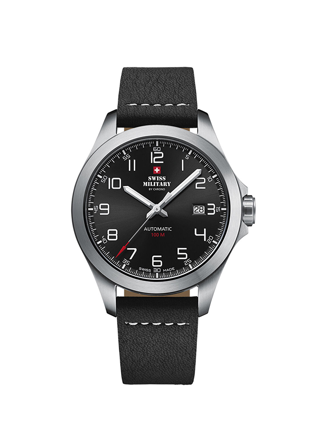 Swiss Military By Chrono SMA34077.01 Gümüş Deri Erkek Kol Saati