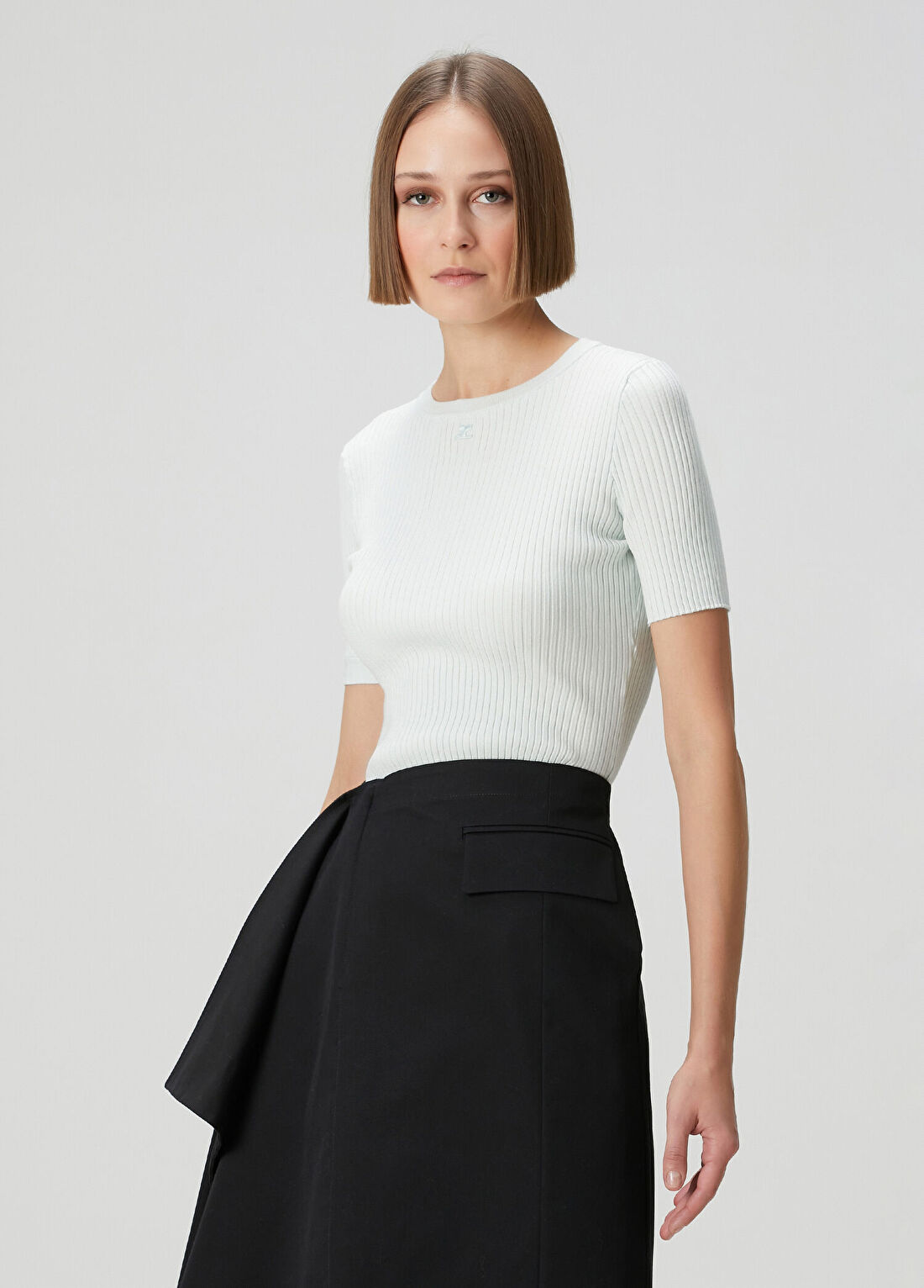 Courreges Açık Yeşil Ribli Triko görsel 3